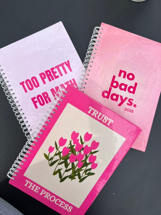 Too Pretty For Math Lined Notebook