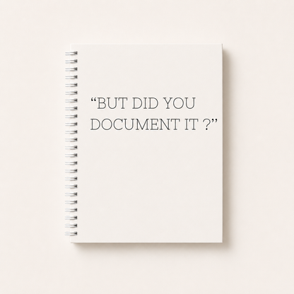 But Did You Document It ? Blank Notebook