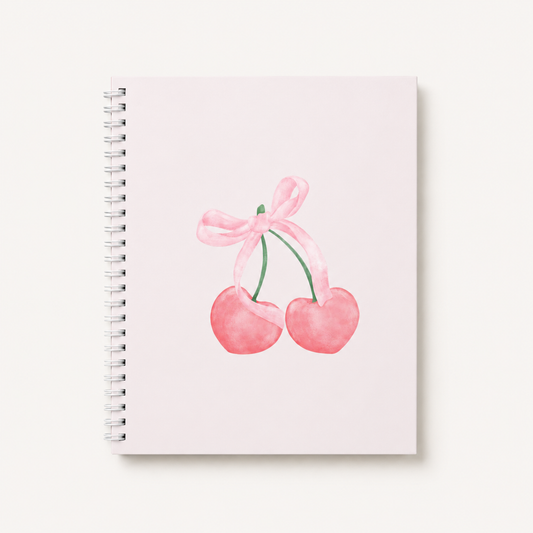 Cherry Hearts Lined Notebook