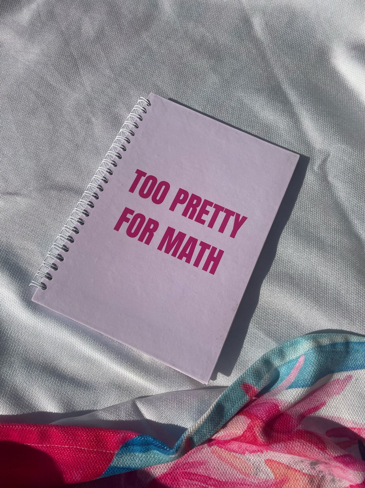 Too Pretty For Math Lined Notebook