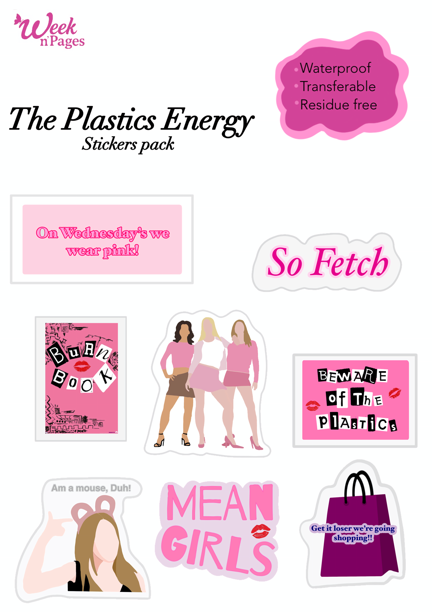 The Plastics Sticker Pack