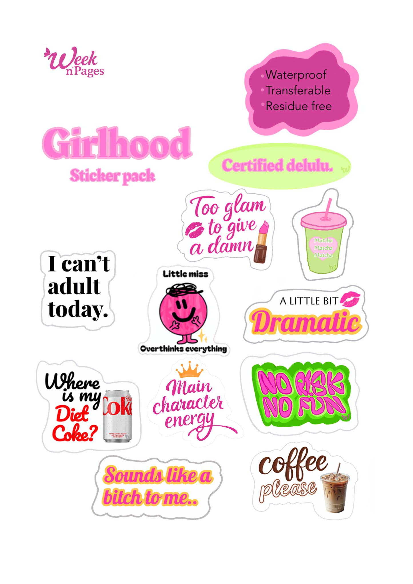 Girlhood Sticker Pack